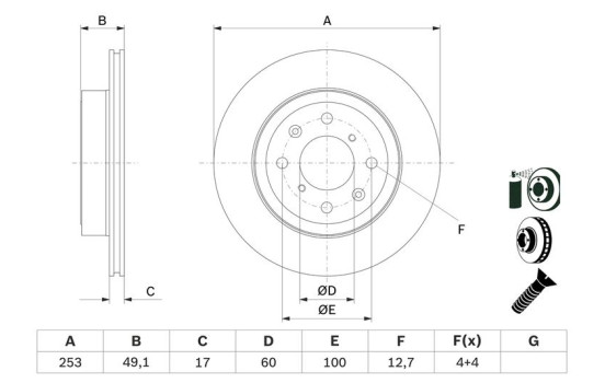 Disque de frein BD2707 Bosch