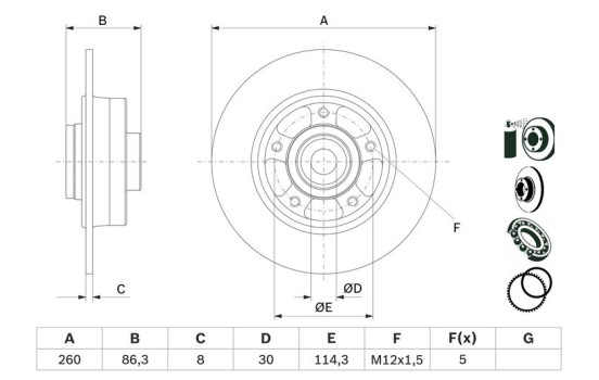 Disque de frein BD2713 Bosch, Image 5