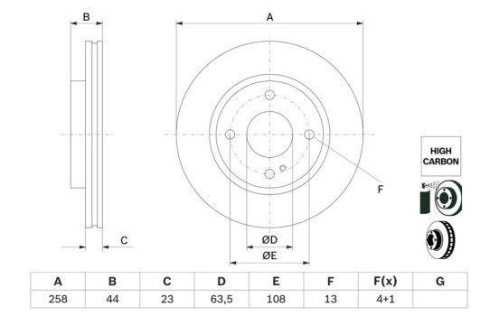 Disque de frein BD2726 Bosch