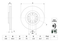 Disque de frein BD2734 Bosch