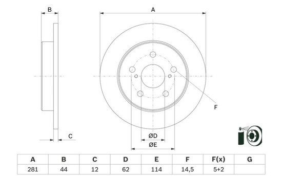 Disque de frein BD2737 Bosch