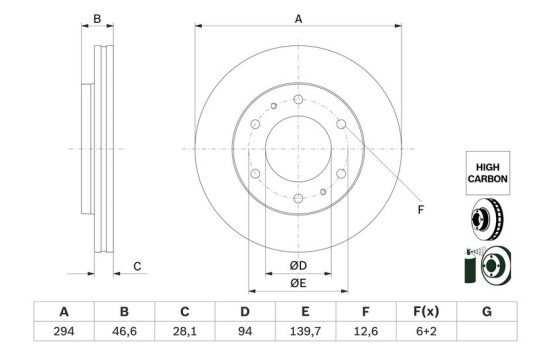 Disque de frein BD2739 Bosch