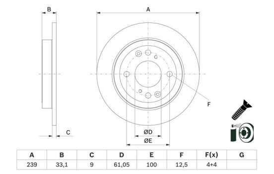 Disque de frein BD2741 Bosch