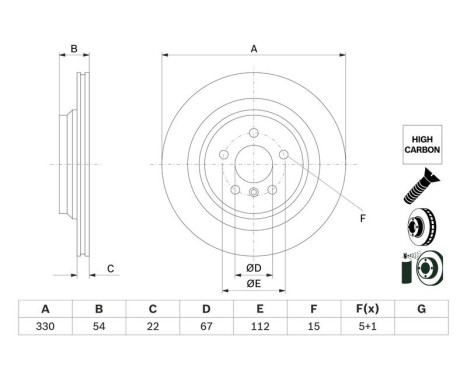 Disque de frein BD2743 Bosch