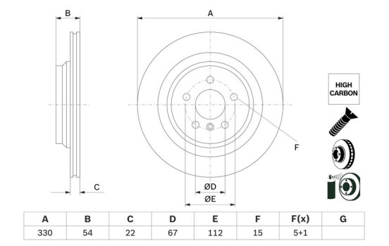 Disque de frein BD2743 Bosch