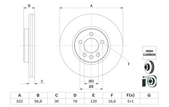 Disque de frein BD2749 Bosch