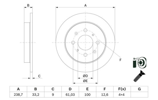 Disque de frein BD2779 Bosch