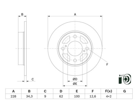 Disque de frein BD2783 Bosch