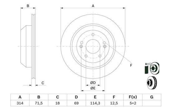 Disque de frein BD2788 Bosch