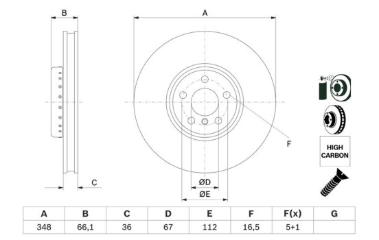 Disque de frein BD2804 Bosch