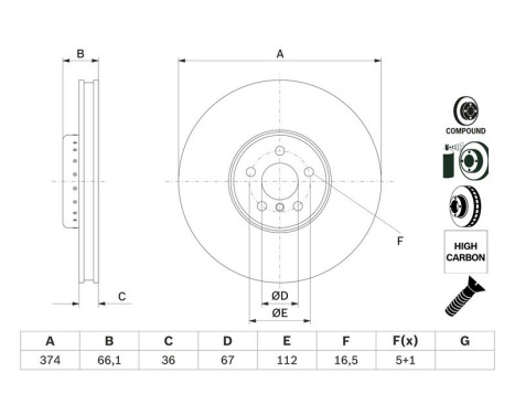 Disque de frein BD2805 Bosch