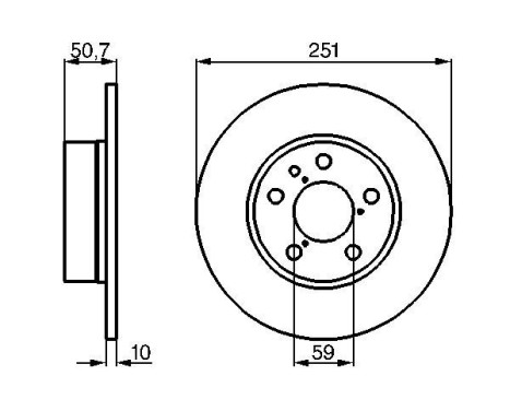 Disque de frein BD281 Bosch, Image 5