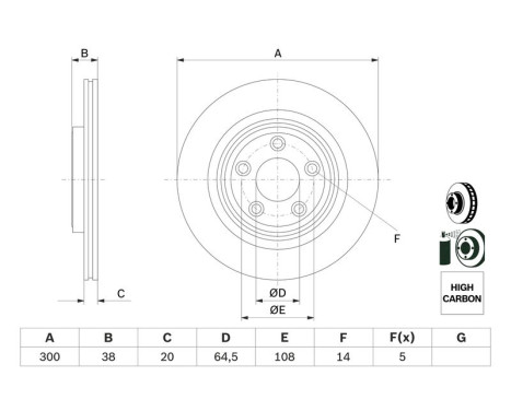 Disque de frein BD2812 Bosch