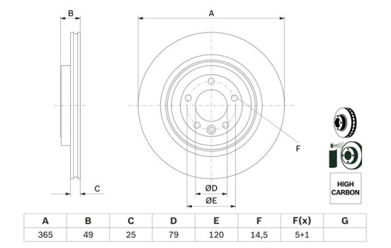 Disque de frein BD2813 Bosch