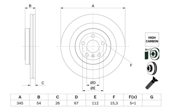 Disque de frein BD2814 Bosch