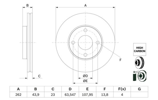 Disque de frein BD2815 Bosch