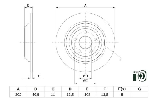Disque de frein BD2824 Bosch