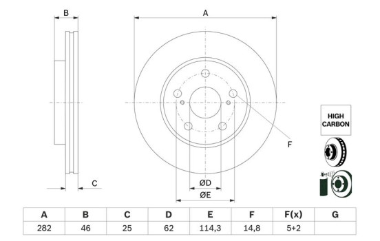 Disque de frein BD2837 Bosch