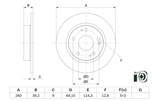 Disque de frein BD2861 Bosch