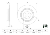 Disque de frein BD2862 Bosch