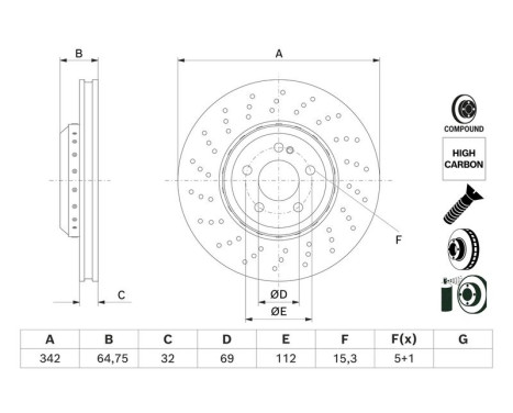 Disque de frein BD2879 Bosch