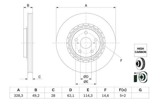 Disque de frein BD2907 Bosch