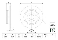 Disque de frein BD2915 Bosch