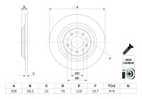 Disque de frein BD2918 Bosch