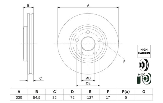 Disque de frein BD2922 Bosch