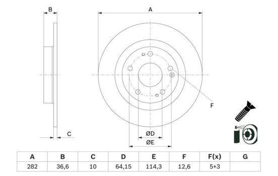 Disque de frein BD2934 Bosch