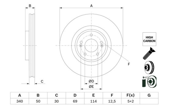 Disque de frein BD2937 Bosch