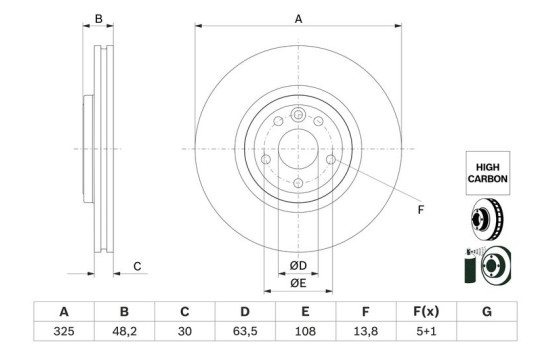 Disque de frein BD2940 Bosch
