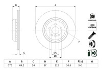 Disque de frein BD2943 Bosch