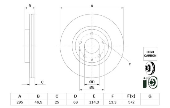 Disque de frein BD2967 Bosch