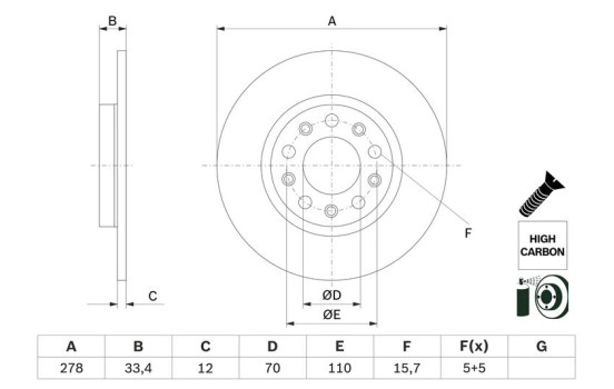 Disque de frein BD2968 Bosch