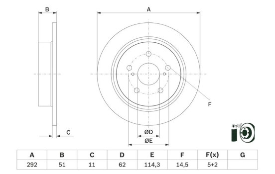Disque de frein BD2971 Bosch