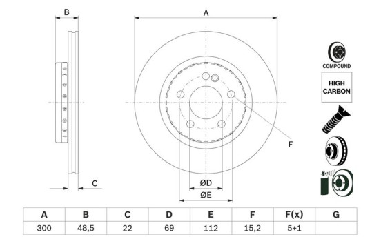 Disque de frein BD3002 Bosch