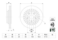 Disque de frein BD3016 Bosch