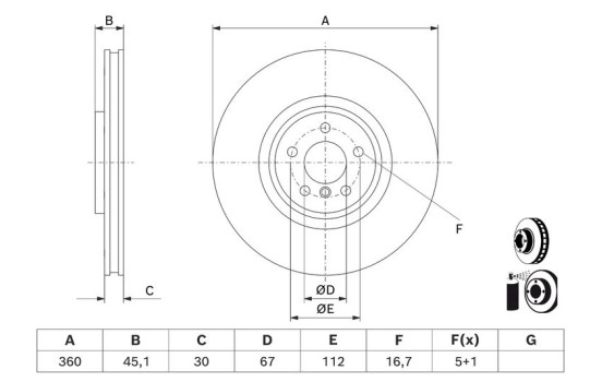 Disque de frein BD3156 Bosch