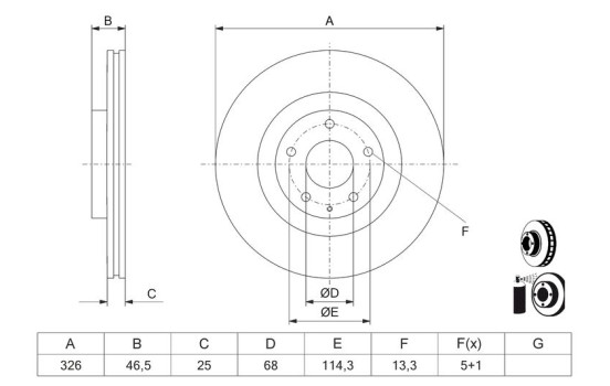 Disque de frein BD3176 Bosch