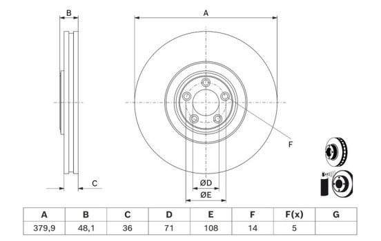 Disque de frein BD3177 Bosch