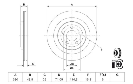 Disque de frein BD3183 Bosch, Image 5