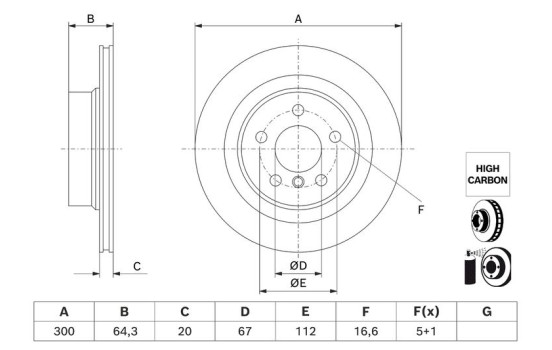 Disque de frein BD3219 Bosch