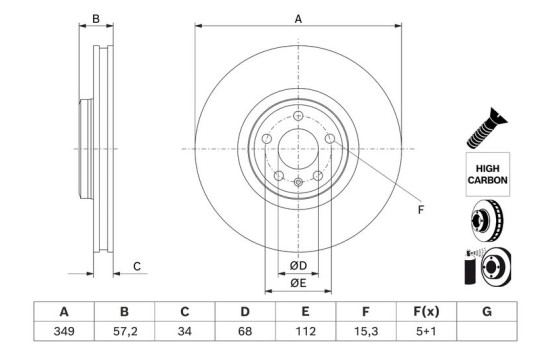 Disque de frein BD3243 Bosch, Image 5
