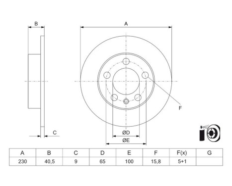 Disque de frein BD3304 Bosch