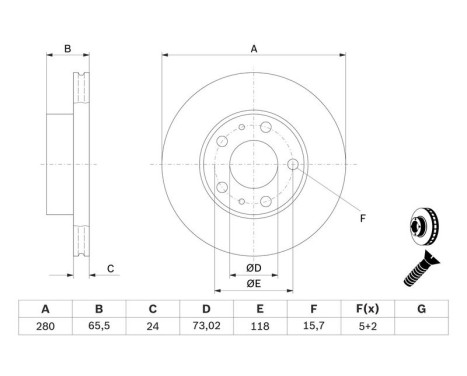 Disque de frein BD365 Bosch, Image 5