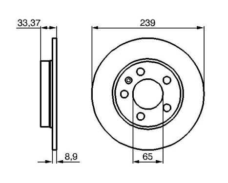 Disque de frein BD409 Bosch, Image 5