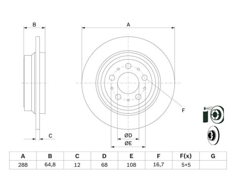 Disque de frein BD421 Bosch, Image 5