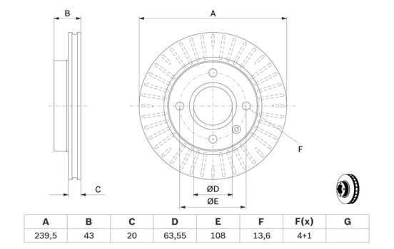 Disque de frein BD428 Bosch, Image 5