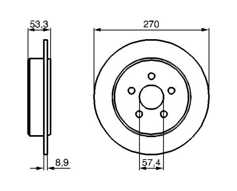 Disque de frein BD438 Bosch, Image 5